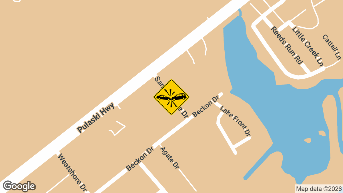 A 33-year-old Frederick resident suffered injuries following a two-vehicle collision on Route 40 near Sand Pebble Dr in Edgewood on Wednesday, June 17.