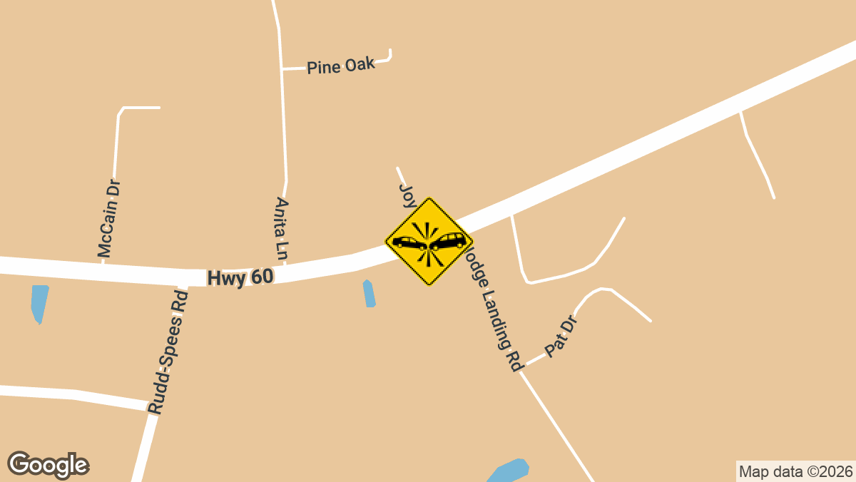 U.S. 60 near mile marker 4, close to Hodge Landing Road