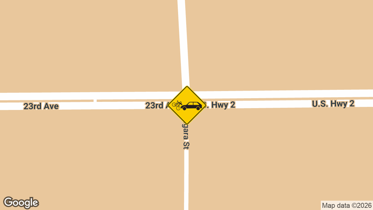 A bicyclist was seriously hurt after being struck by a vehicle that fled the roadway along US Highway 2 near mile marker 318, northeast of Niagara, on Friday, June 26.