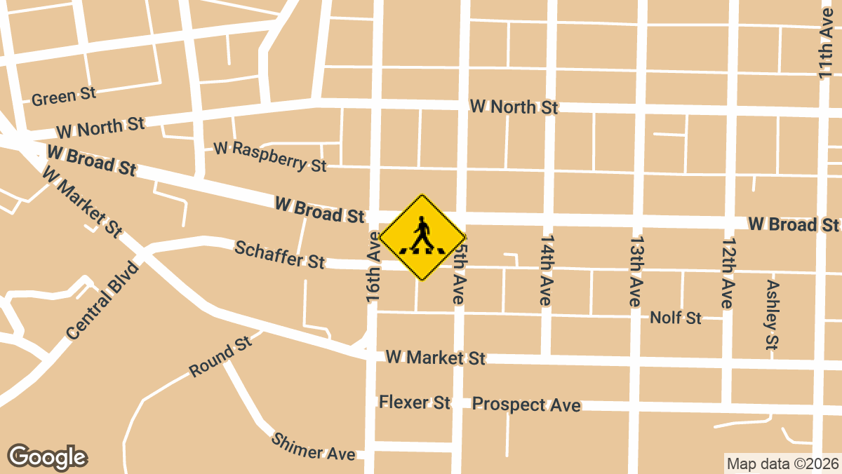 A pedestrian was injured in a traffic accident Sunday morning on West Broad Street in Bethlehem.