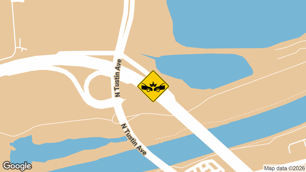 A three-vehicle crash on the westbound SR-91 to southbound SR-55 transition road left a tow truck driver injured on Tuesday afternoon, June 9, after a white Lexus SUV struck the back of his truck while it was stopped on the right shoulder.