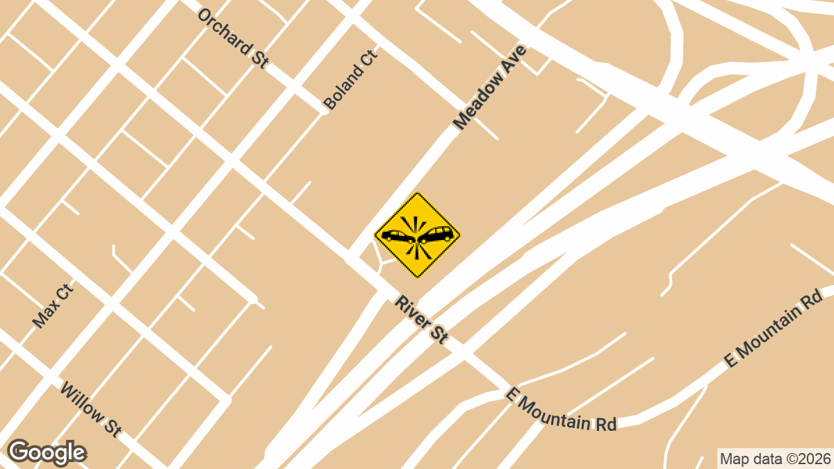One person was injured in a two-vehicle accident in the 300 block of Meadow Avenue in Scranton on Tuesday, June 30.