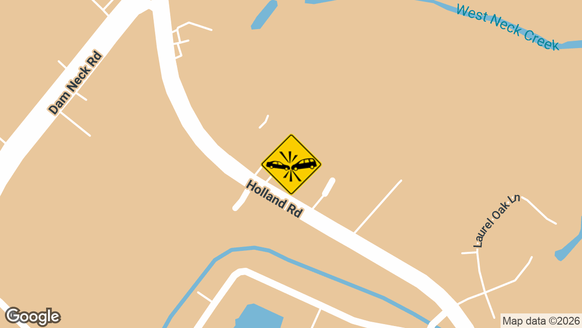 Three people were injured in a two-vehicle crash Tuesday night, July 14, in the 3000 block of Holland Road in Virginia Beach.
