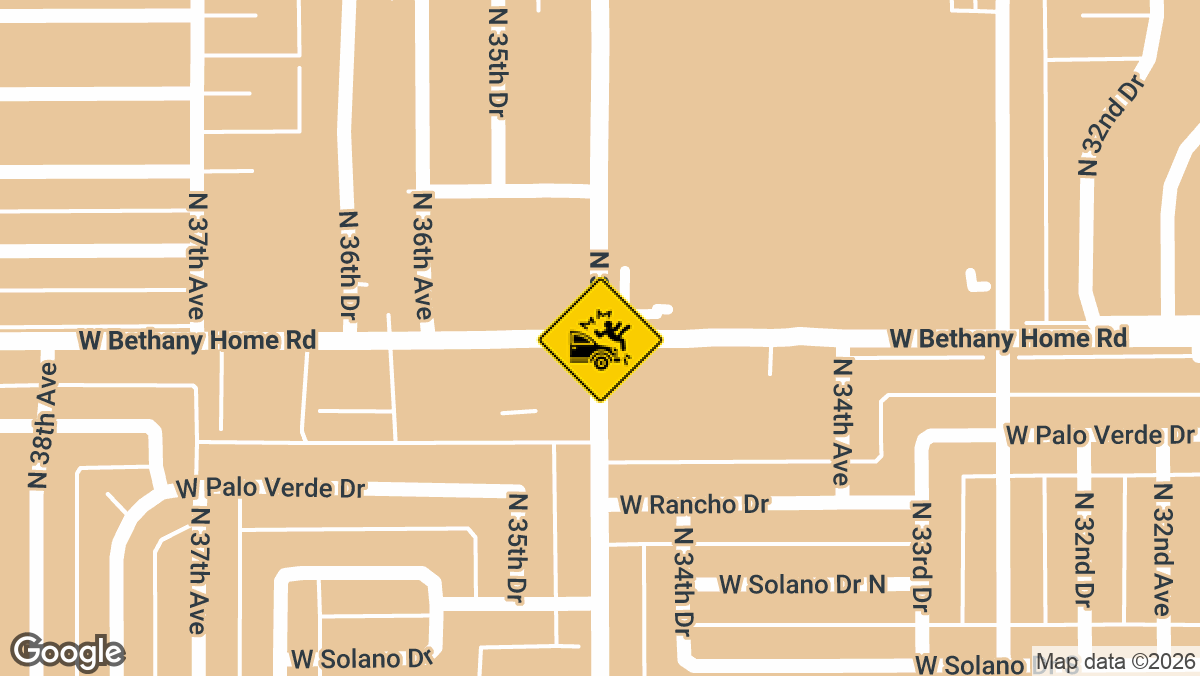 A 60-year-old woman died after being struck by a pickup truck driver while riding her bicycle on the sidewalk along Bethany Home Road in central Phoenix on Thursday afternoon, July 3.
