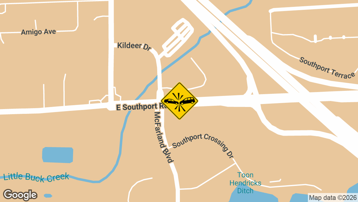 A 30-year-old man was seriously hurt in a crash on E Southport Rd near the 4400 block in the Homecroft neighborhood of Indianapolis, Indiana, on Sunday, July 12, at approximately 9:43 p.m.