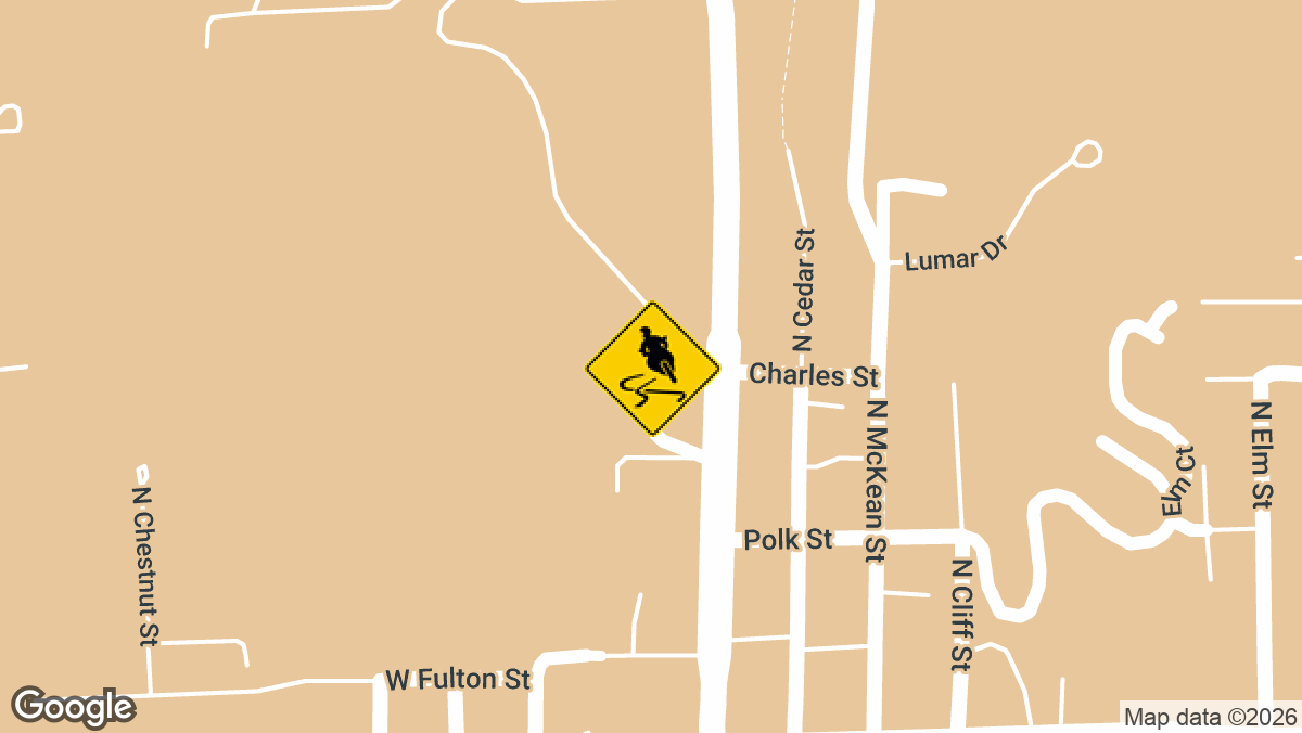 One person was seriously injured in a motorcycle crash Tuesday night on North Main Street in Butler.