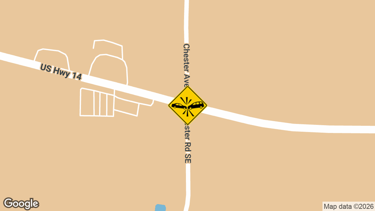 Two people were injured Saturday afternoon, July 25, in a collision at Highway 14 and Chester Road SE in Marion Township, Olmsted County, when a 2015 Ford Taurus traveling east on Highway 14 struck an SUV traveling north on Chester Road SE, investigators said.
