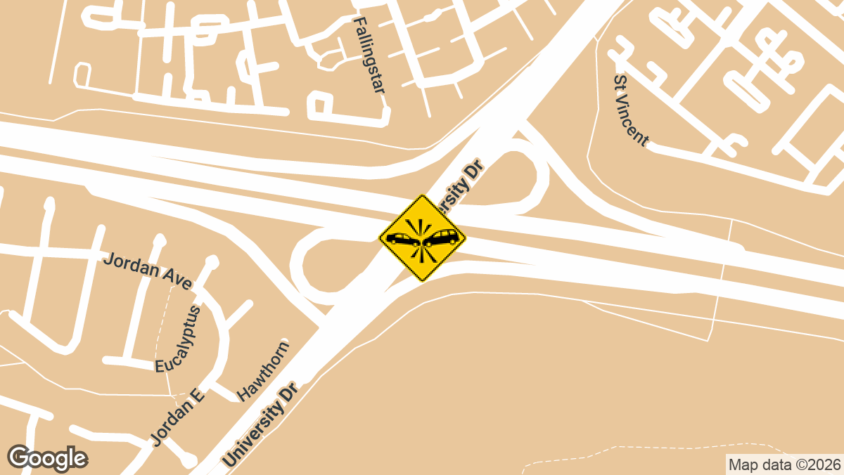 A two-vehicle crash was reported Tuesday afternoon, June 30, on southbound I-405 just north of Jeffrey Rd in Irvine.