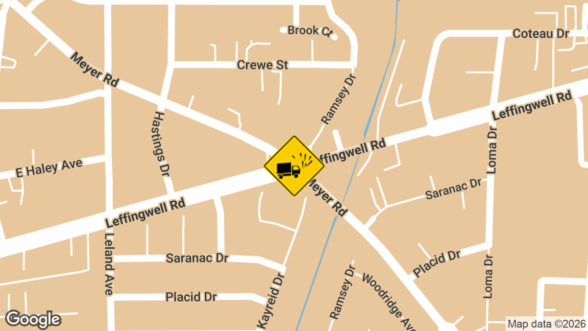 A two-vehicle crash was reported Tuesday afternoon, June 30, at the intersection of Leffingwell Rd and Meyer Rd in Norwalk.
