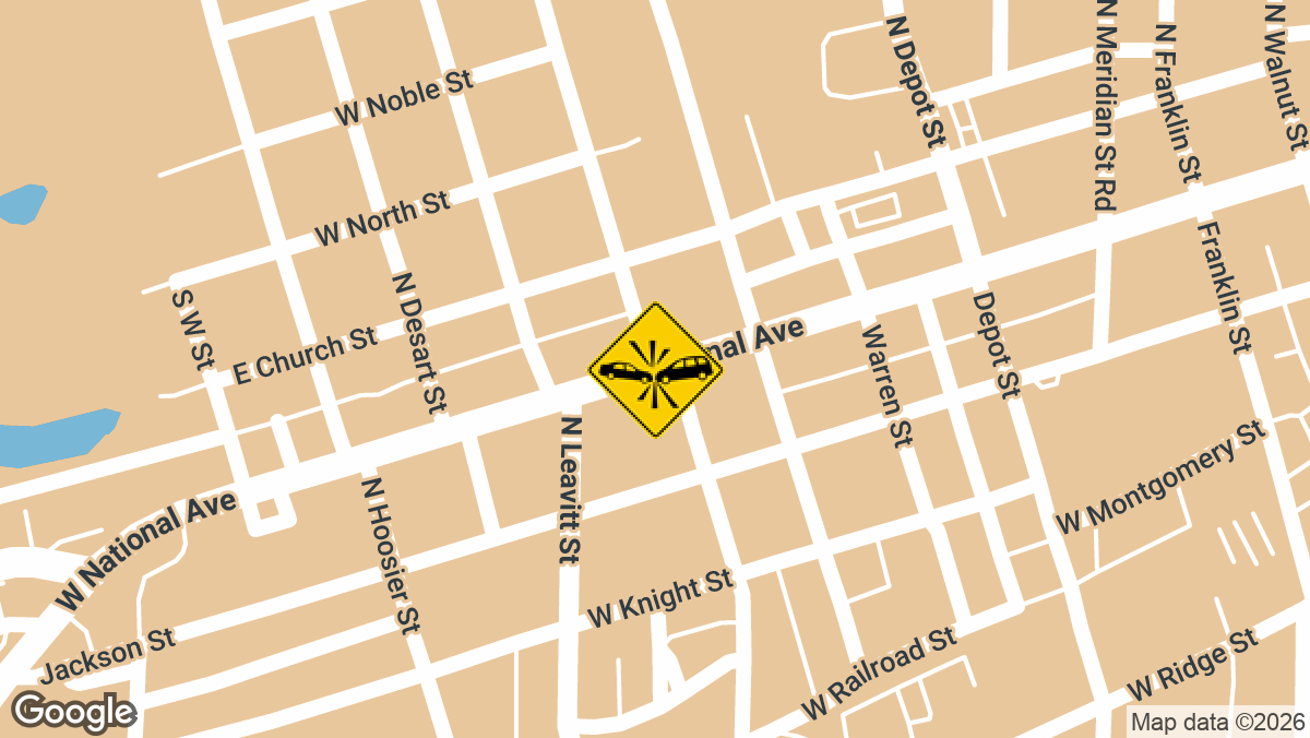 A crash with at least one injury was reported at the intersection of National Avenue and Chicago Avenue in Brazil on Saturday, July 4.