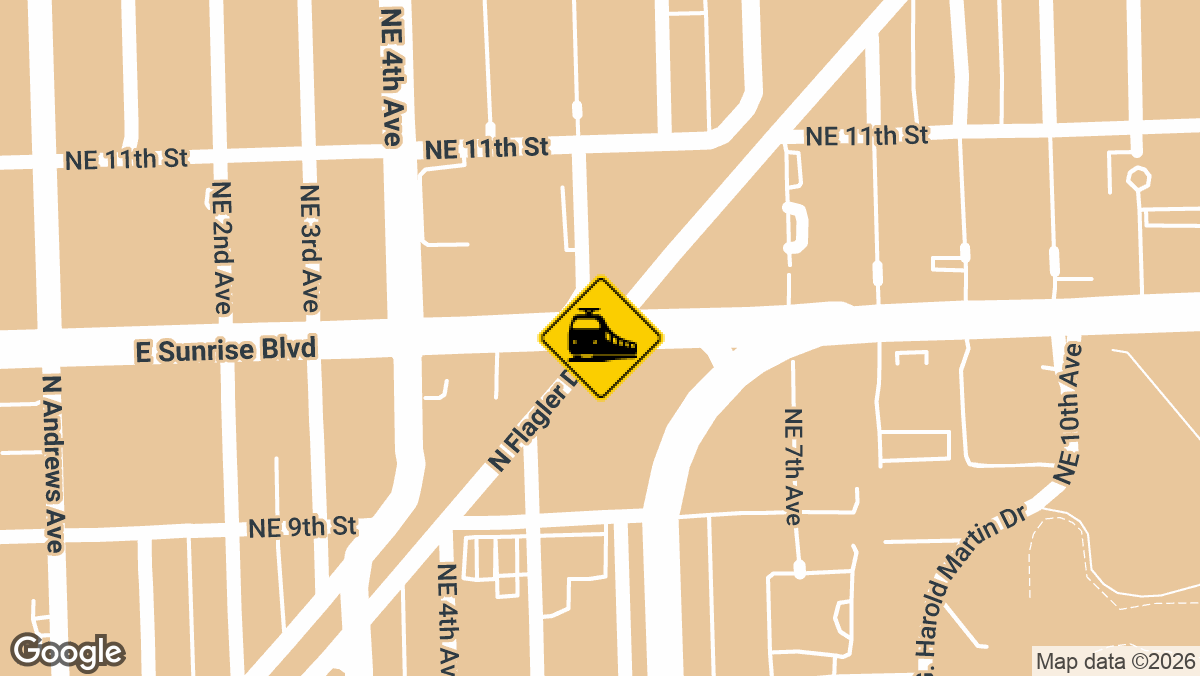 North Flagler Drive and East Sunrise Boulevard