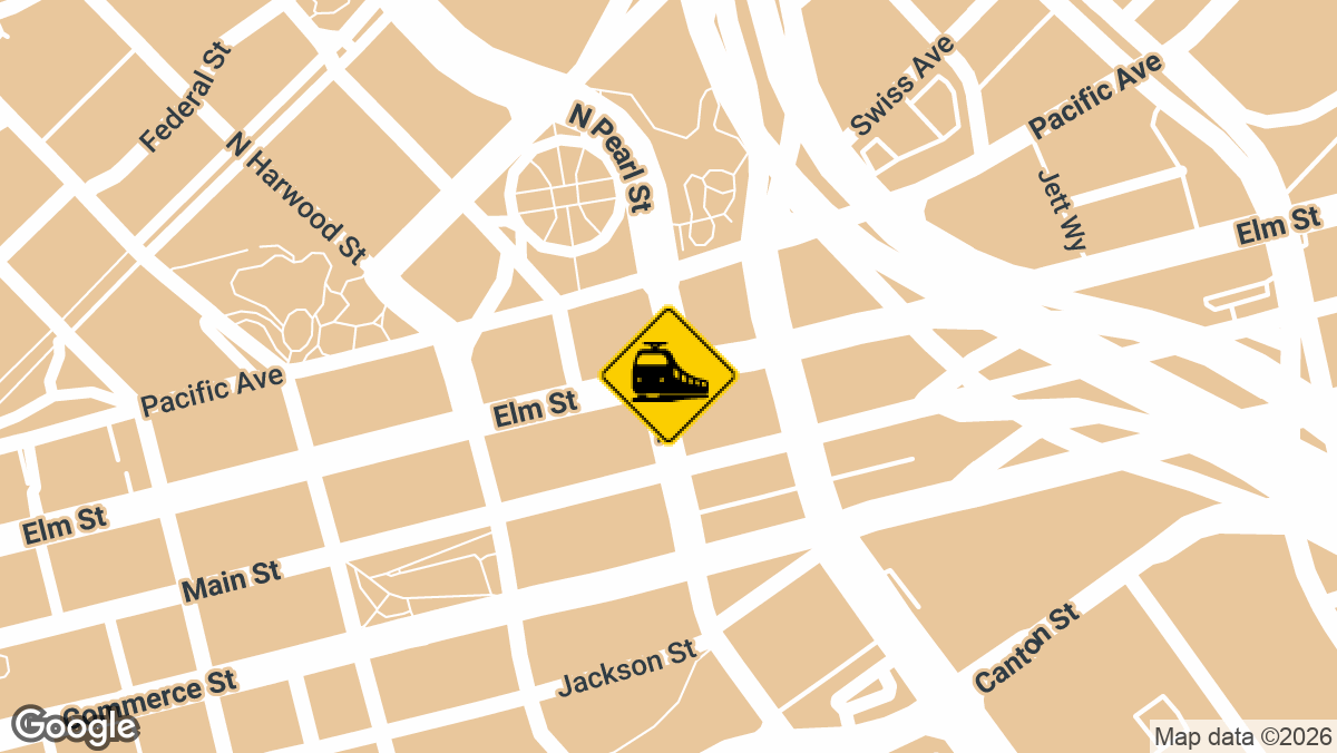 Five people aboard a DART light-rail train were injured after a box truck collided with the train Wednesday afternoon, July 15, at Pearl Street Station in downtown Dallas.