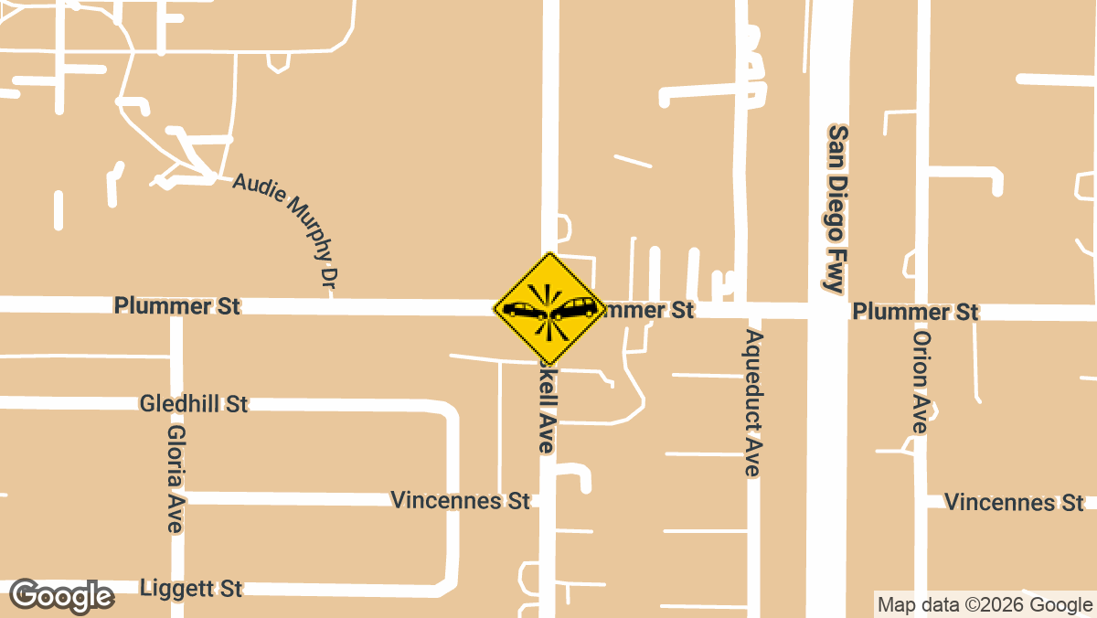 Two people suffered serious injuries after they were struck by a vehicle during a street takeover event Sunday evening, July 26, in the North Hills neighborhood of Los Angeles.