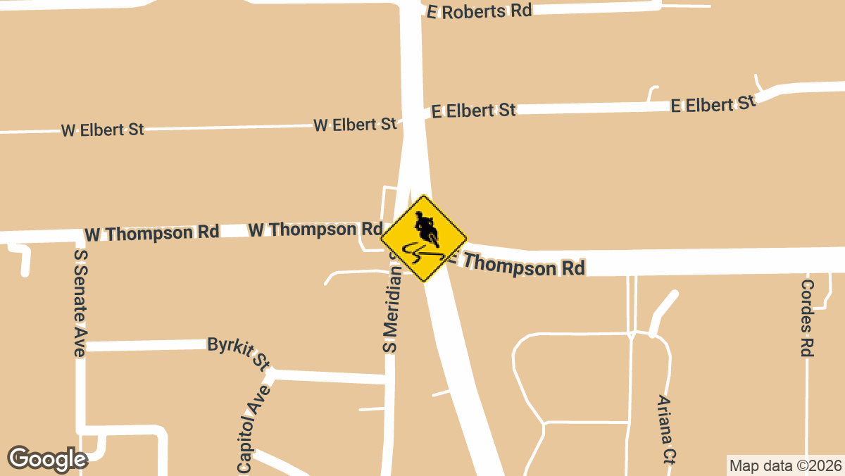 South Meridian Street and East Thompson Road