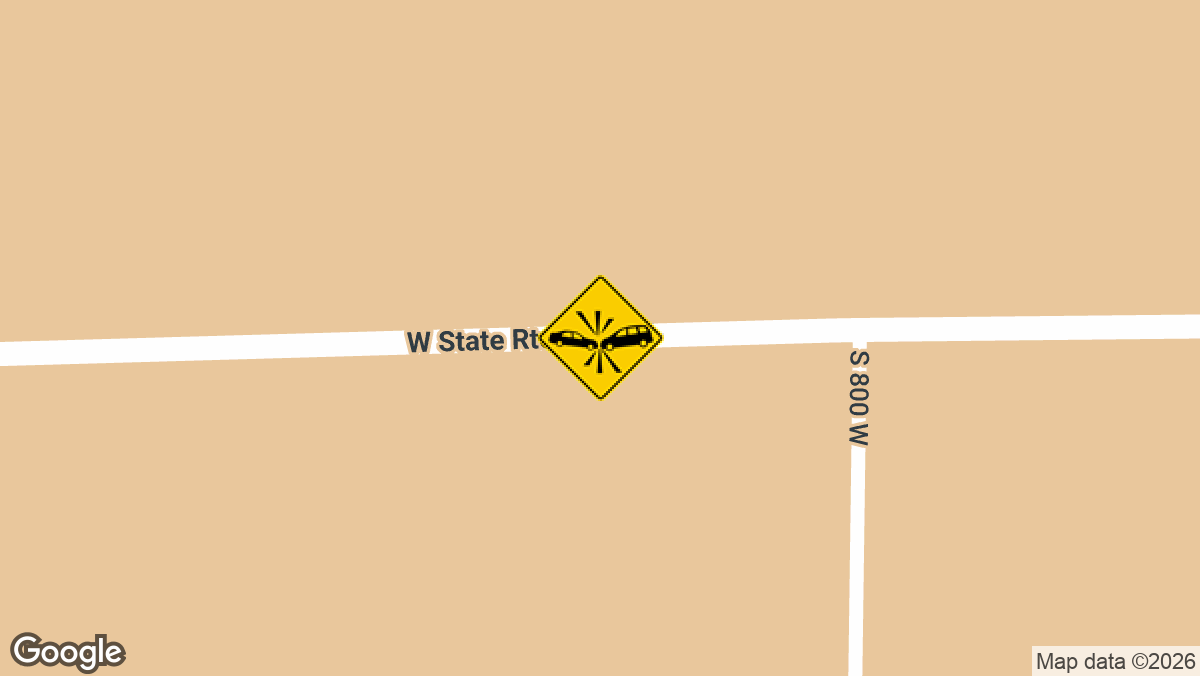 An injury crash was reported Wednesday afternoon at the intersection of U.S. 218 and State Road 28 in Tipton County.