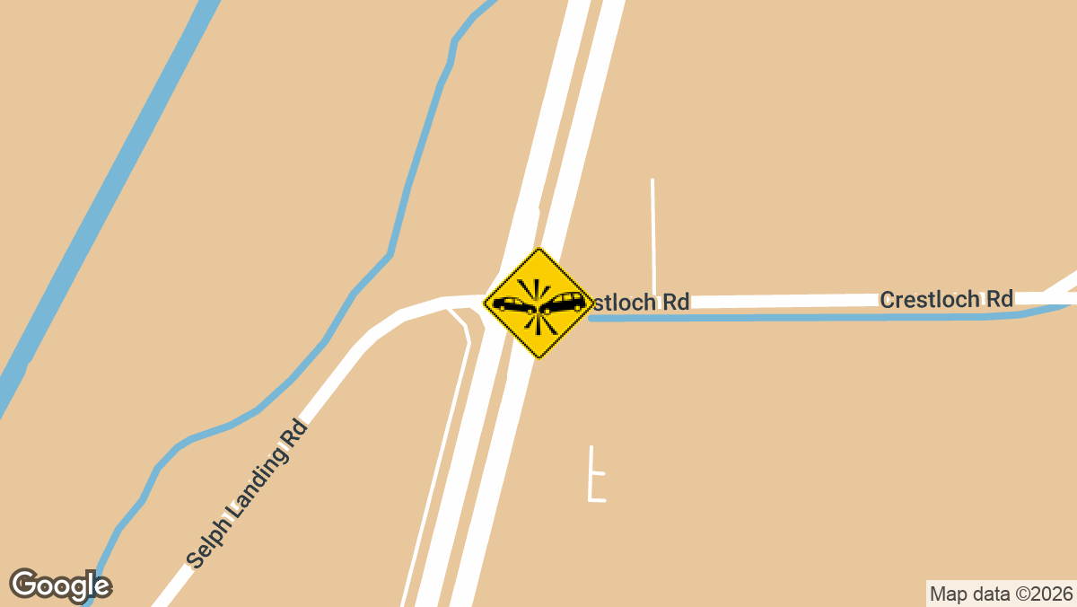 Four people suffered serious injuries in a two-vehicle crash at the intersection of U.S. Highway 395 and Crestloch Road near Pasco.