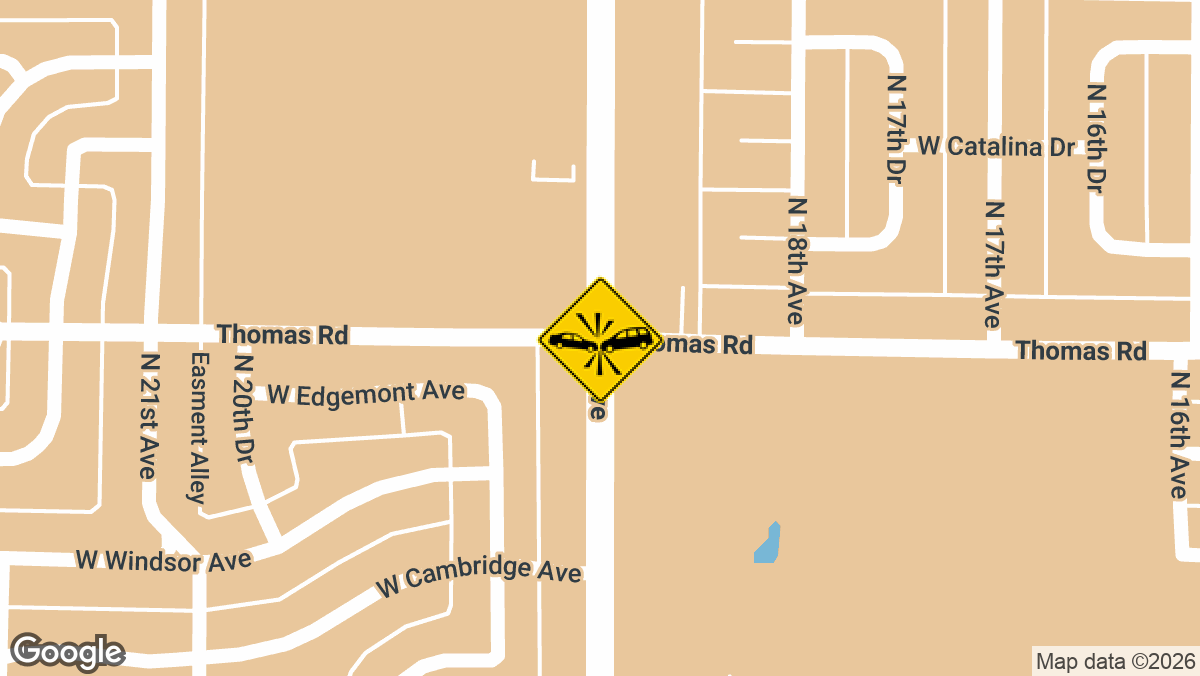 Two men were extricated from a vehicle and taken to the hospital with life-threatening injuries after a serious crash at 19th Avenue and Thomas Road Monday morning, August 24 according to Phoenix police.