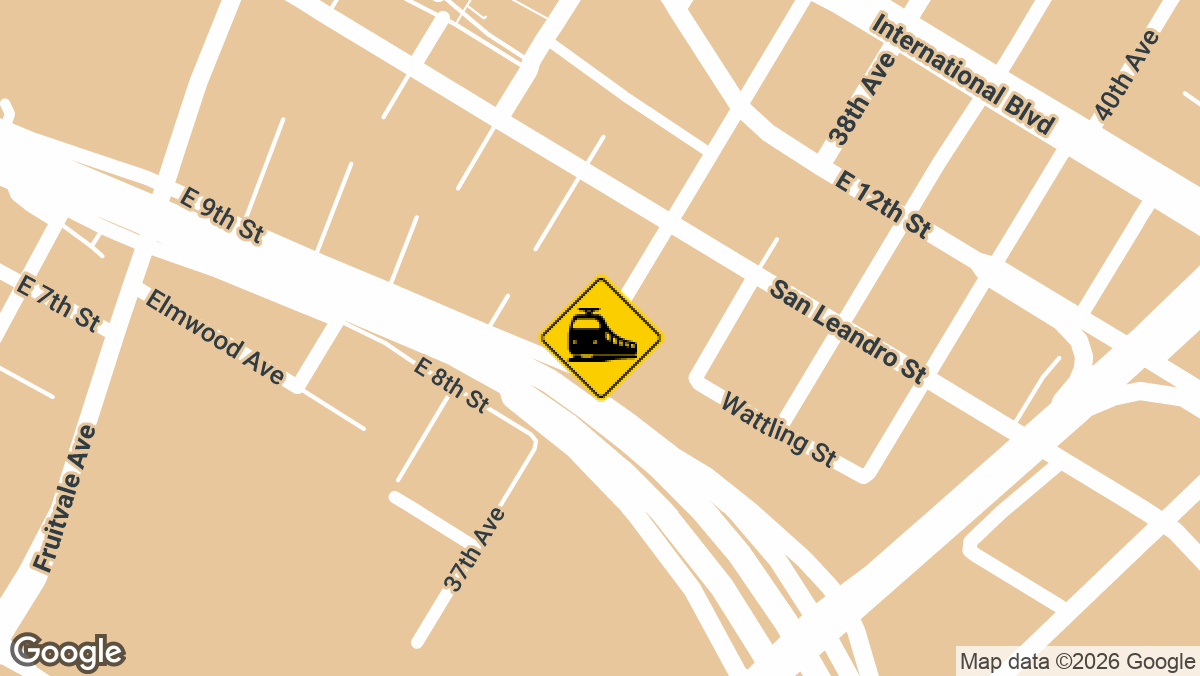 A man died Tuesday morning, August 18 after being struck by an Amtrak train while pushing his stalled vehicle across the tracks near 37th Avenue and East 9th Street in Oakland's Fruitvale District, according to police.