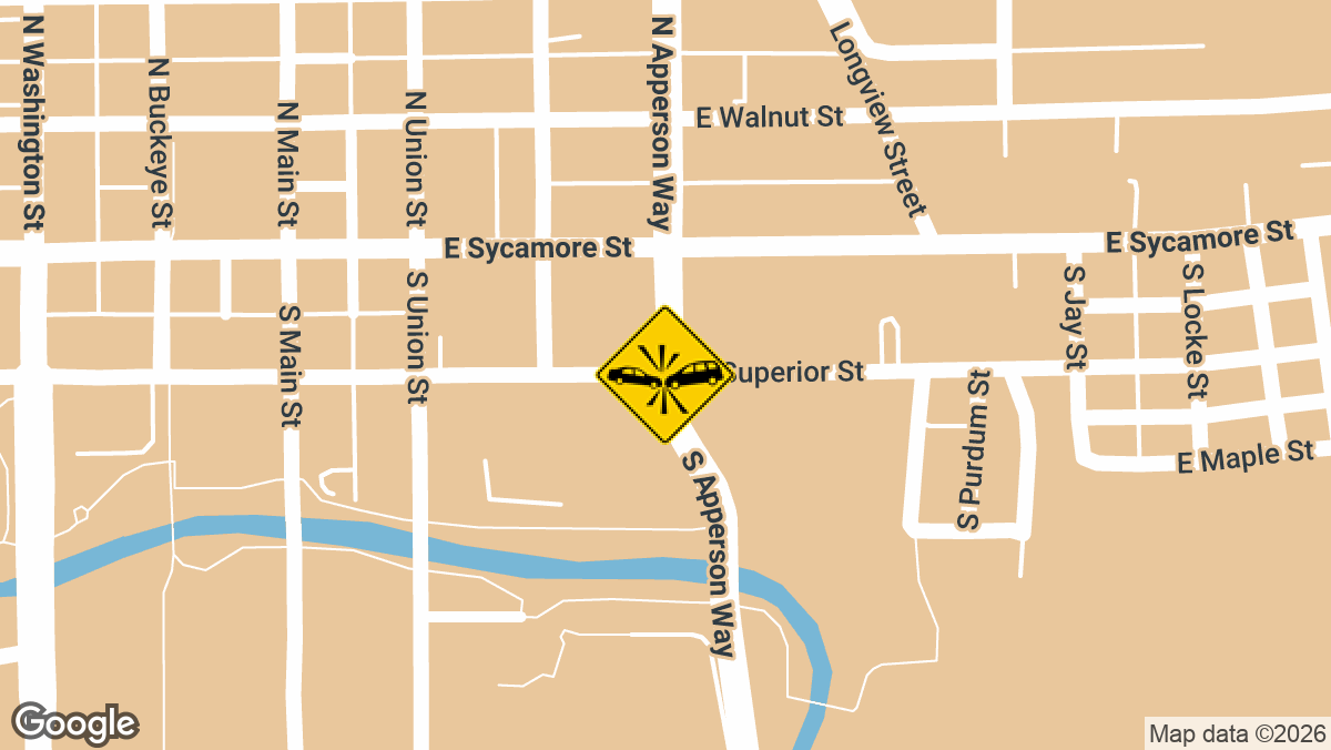 Police, fire crews, and EMS responded to a serious hit-and-run Thursday, August 6, 2026, involving pedestrians at the intersection of Apperson and Superior streets in Kokomo, according to dispatch records.