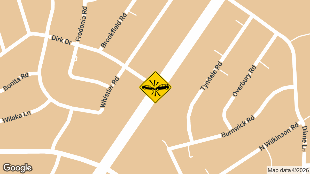 A two-vehicle crash Wednesday, August 12, blocked all northbound travel lanes on Chamberlayne Rd at Dirk Dr in Henrico.