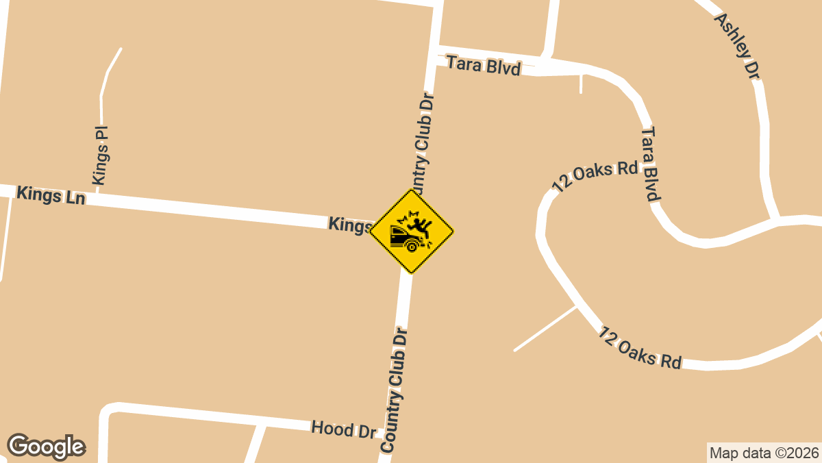 Country Club Drive and Kings Lane