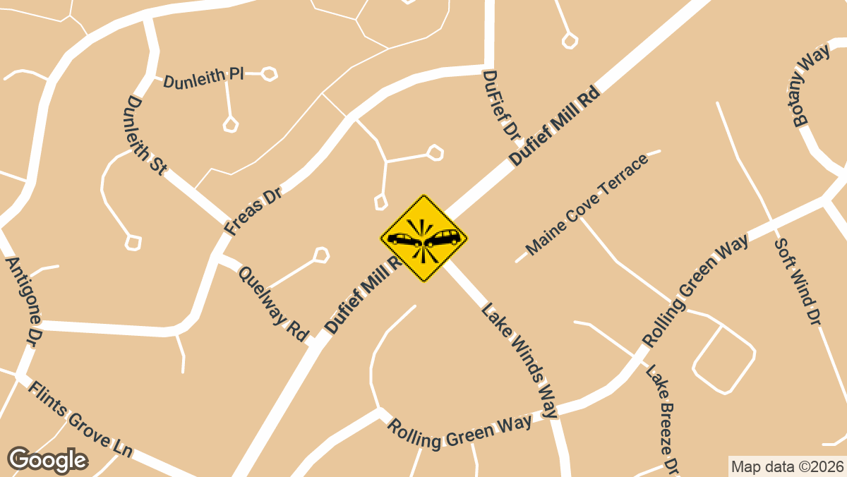Dufief Mill Road and Lake Winds Way