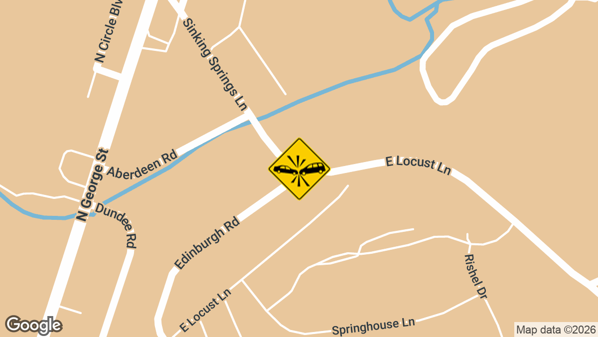 E Sinking Springs Ln and Edinburgh Rd.