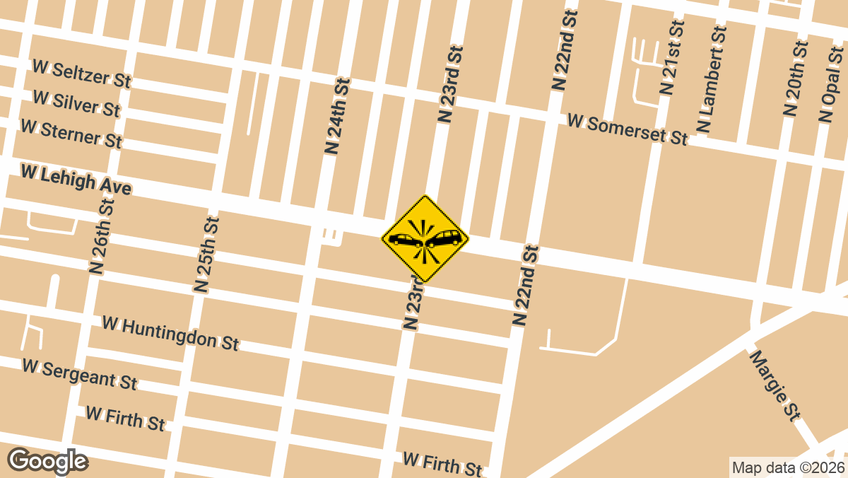 N 23rd St & W Lehigh Ave, Philadelphia, PA