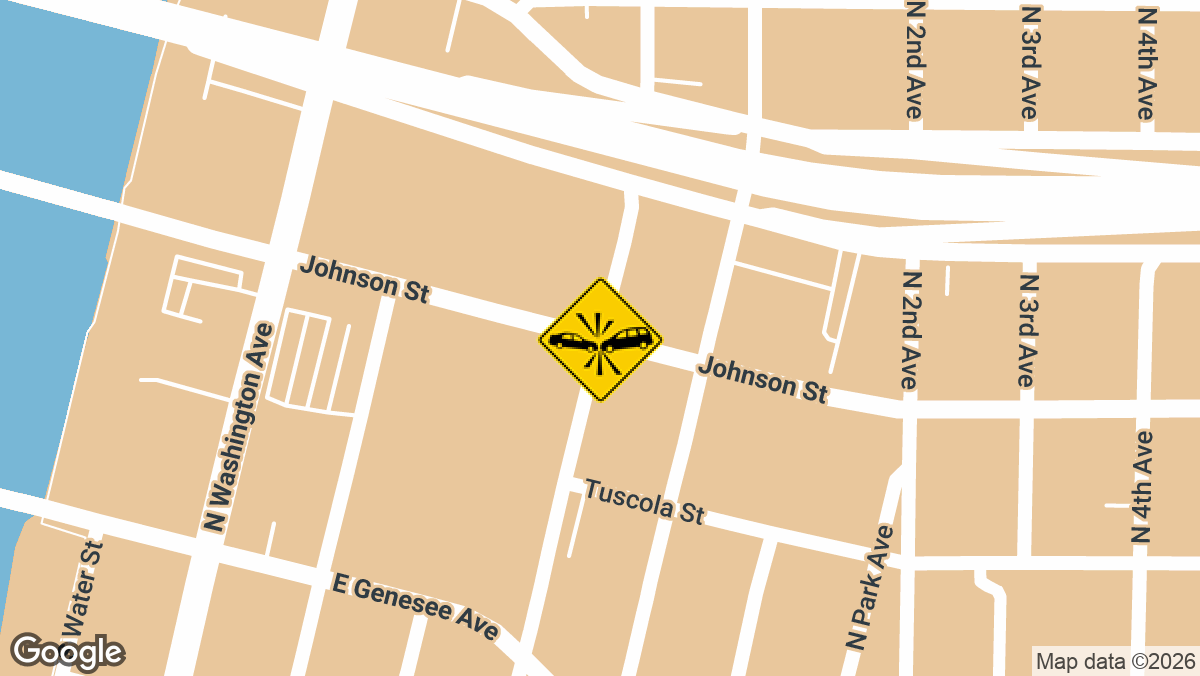 An injury crash involving entrapment was reported Wednesday, August 26, at the intersection of North Jefferson Avenue and Johnson Street in Saginaw