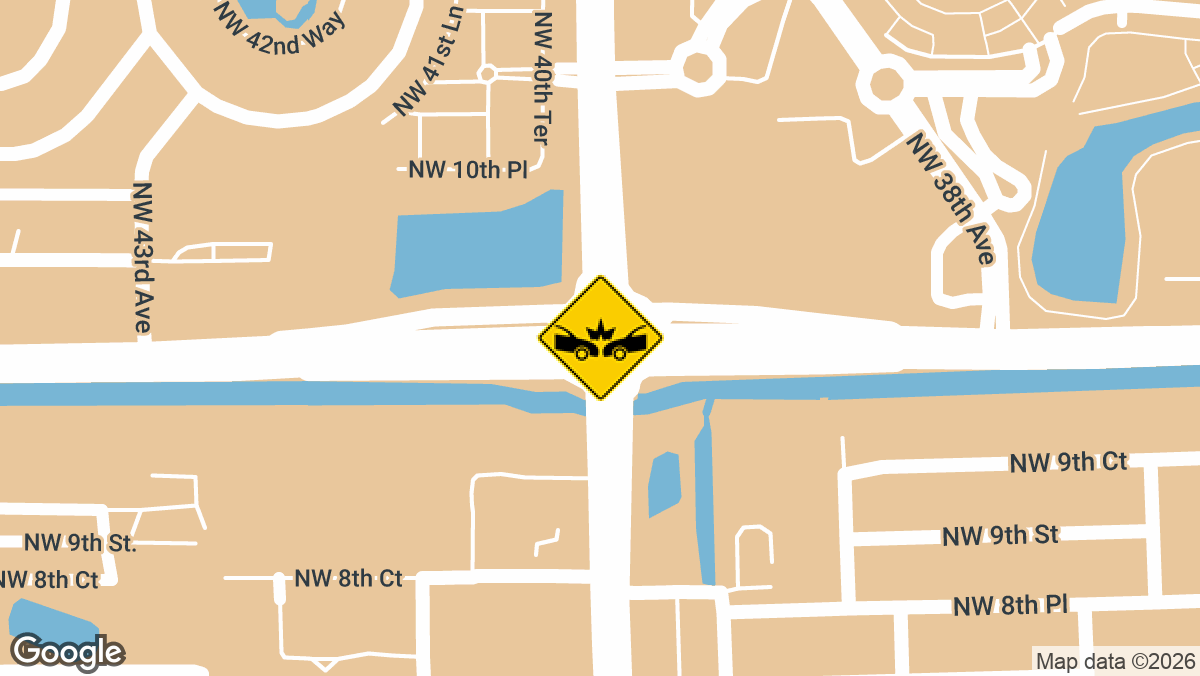 Four people were hurt in a multi-vehicle wreck involving a bicyclist near Northwest 31st Avenue on West Sunrise Boulevard Tuesday morning, according to Lauderhill Fire Rescue.
