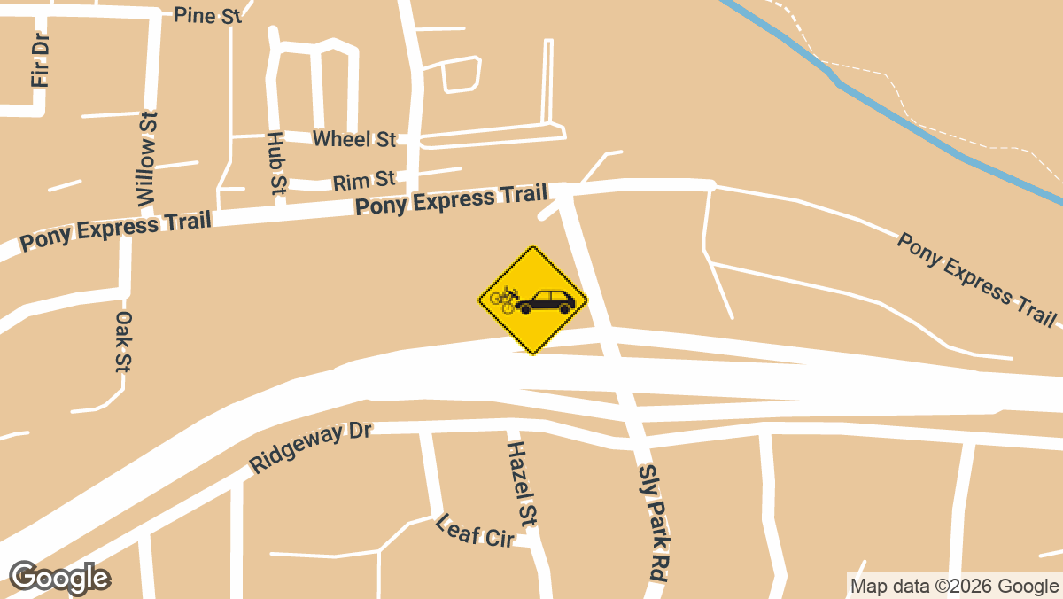A cyclist suffered minor injuries, including a small laceration to the chin and chest pain, after being struck by a vehicle in the Safeway parking lot on Pony Express Trail Wednesday afternoon, August 18 according to dispatch logs.