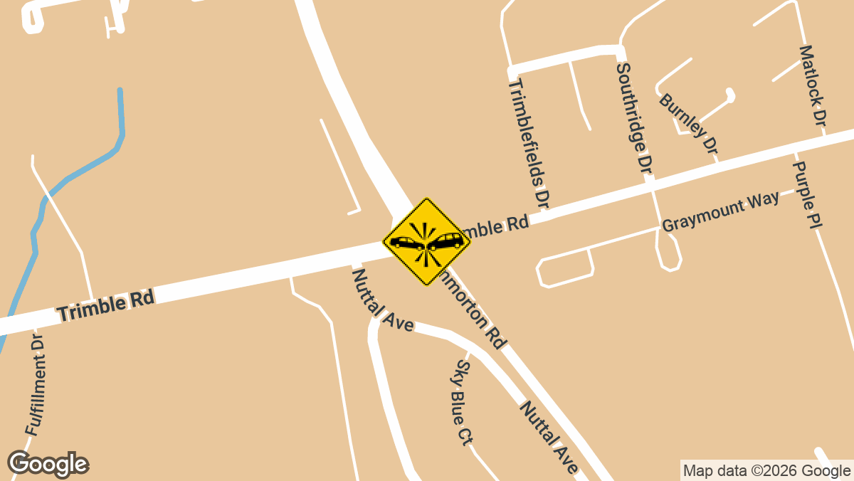 An injury crash was reported Tuesday afternoon, August 4, near the intersection of Trimble Rd and Rte 24 in the Edgewood area.