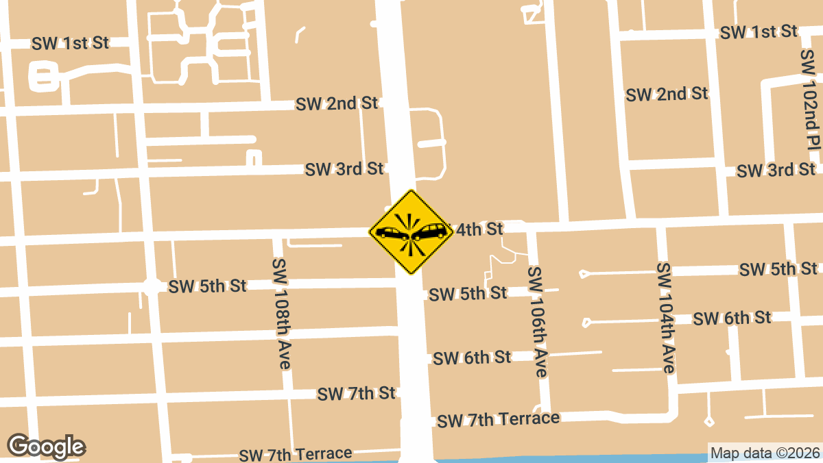 A woman was injured Monday night, August 24 when a driver collided with her vehicle as she turned left at Southwest 107th Avenue and Southwest Fourth Street, according to Sweetwater police.