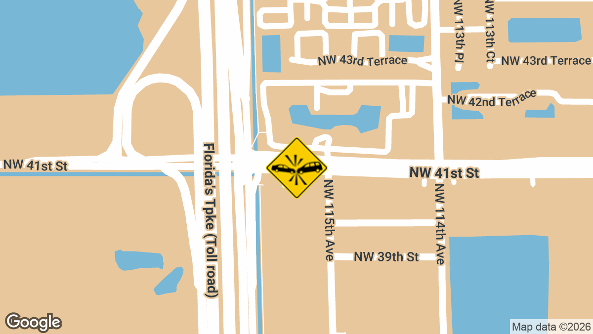 A Miami-Dade Sheriff's Office deputy was hospitalized after a crash Tuesday, September 1, on the northbound Florida's Turnpike near the Northwest 41st Street exit.