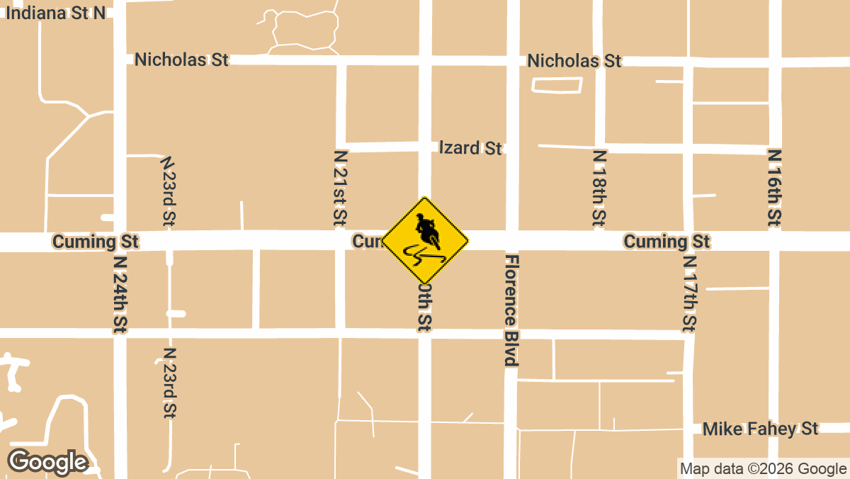 A man in his 20s was injured Sunday night, August 30, 2026, after he was struck by a car while riding a Lime scooter at 20th and Cuming Street in Omaha, according to fire officials.