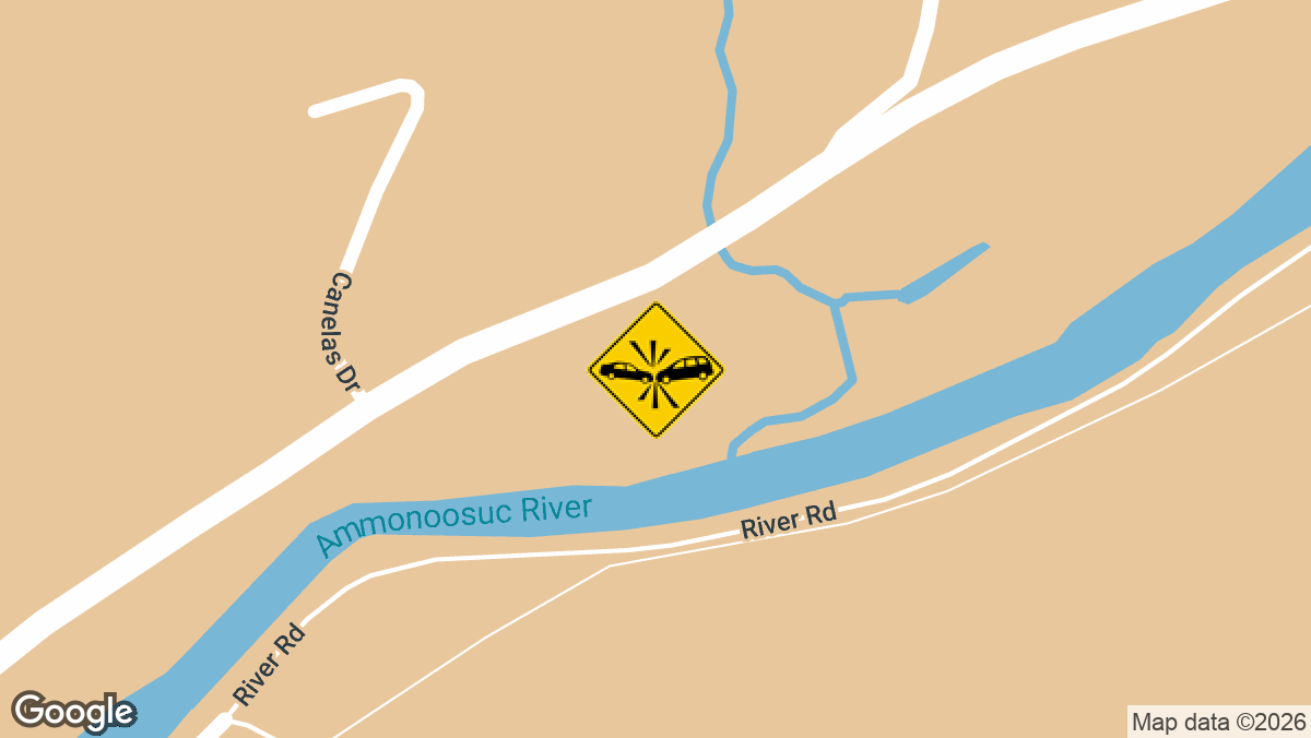 A 21-year-old man was injured in a two-vehicle wreck with a fluid leak at 2154 Route 302 Monday afternoon, September 8, according to a traffic alert.