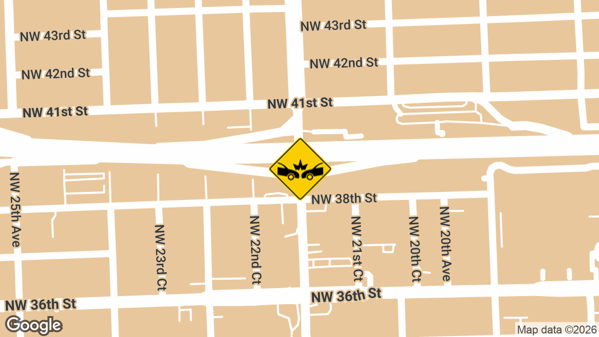 Two people were hospitalized after a multi-vehicle crash Wednesday, September 2, on eastbound State Road 112 near Northwest 22nd Avenue in Northwest Miami-Dade.