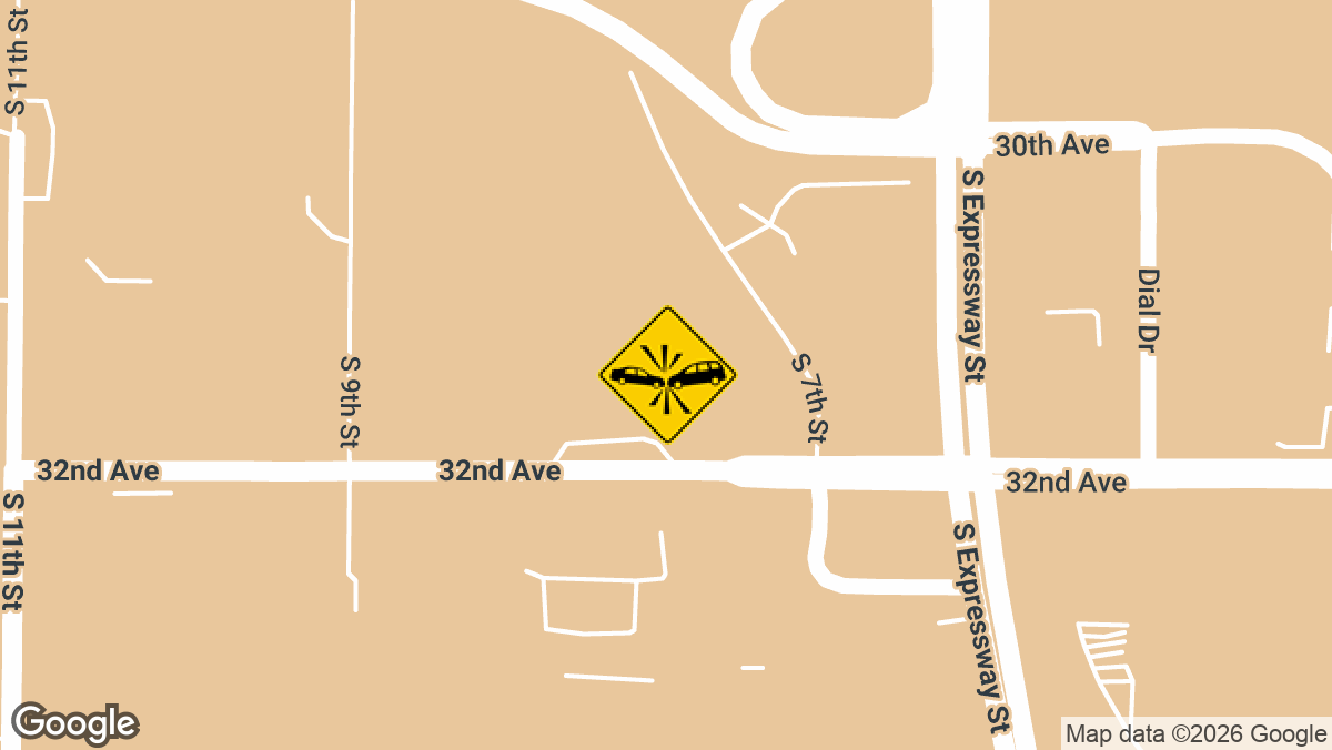 A two-vehicle crash with reported injuries occurred Sunday, August 30, in the 600 block of 32nd Avenue near Long John Silver's in Council Bluffs.