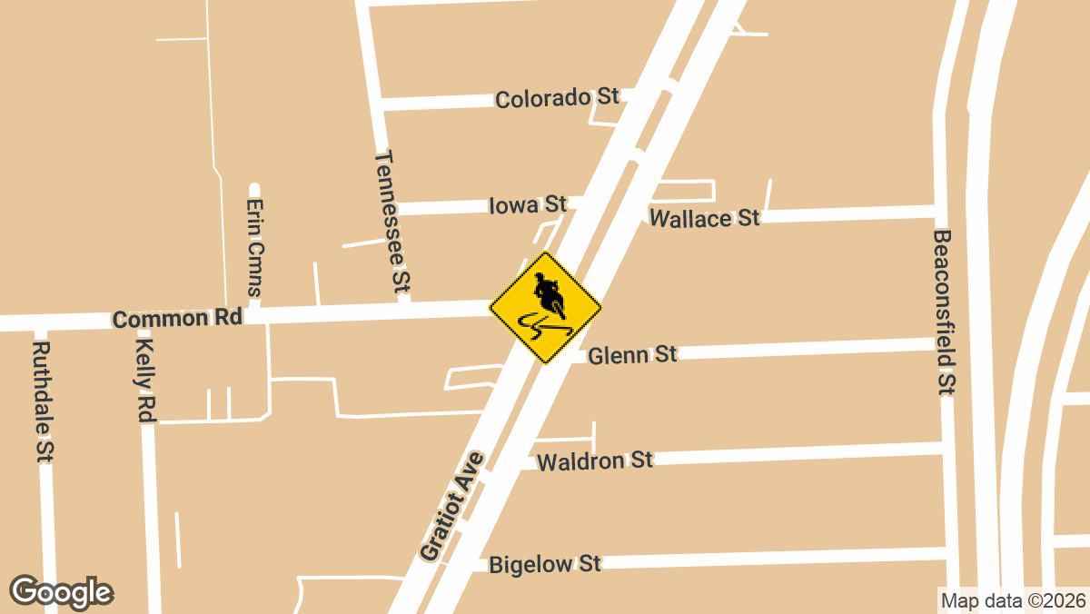 Two people were injured overnight Sunday, August 30, in a collision involving a motorcycle on Common Road, just west of Gratiot Avenue in Roseville.