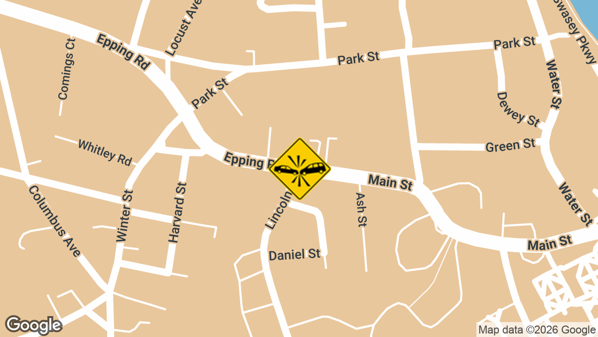 A two-vehicle head-on crash with entrapment was reported at Epping Road and NH-111A Monday afternoon, September 8, according to a traffic alert.