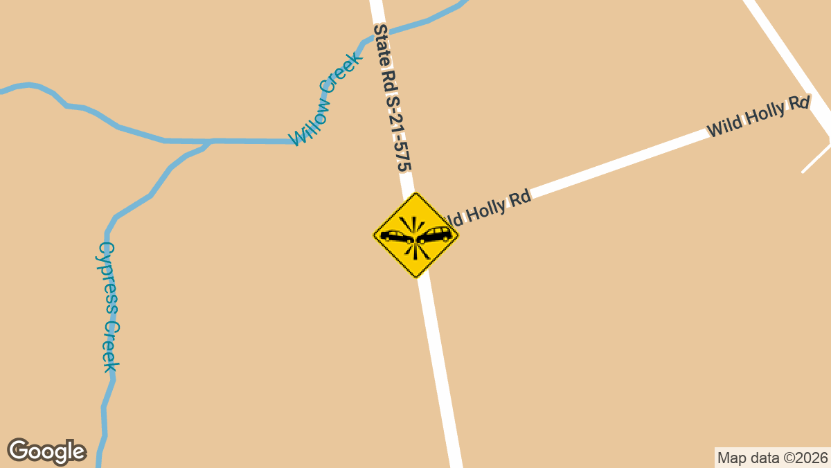 One person was injured in a two-vehicle crash Thursday, September 10, on Francis Marion Road near Wild Holly Road in Florence County.