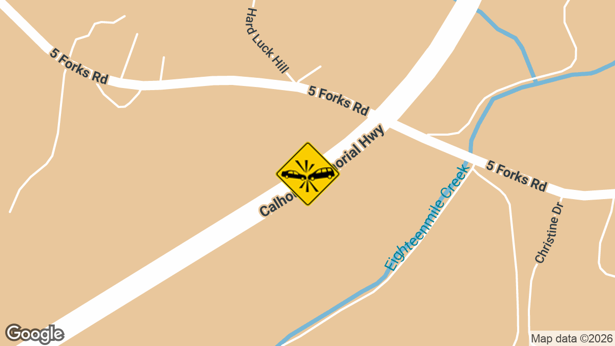 An injury crash was reported Thursday, September 10, on southbound Highway 123 near mile marker 9 in Liberty.