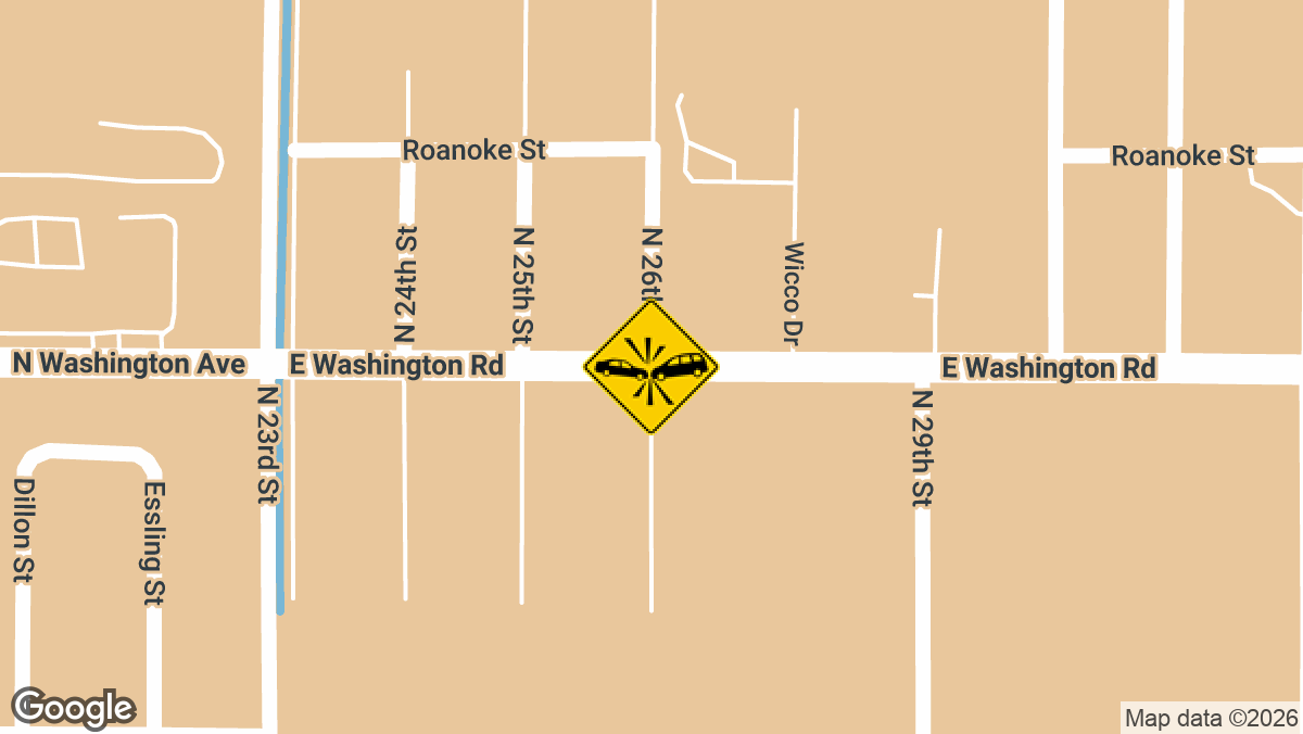 An injury crash involving a semi-truck and another vehicle was reported Tuesday, September 8, at N 26th Street and E Washington Road in Buena Vista.