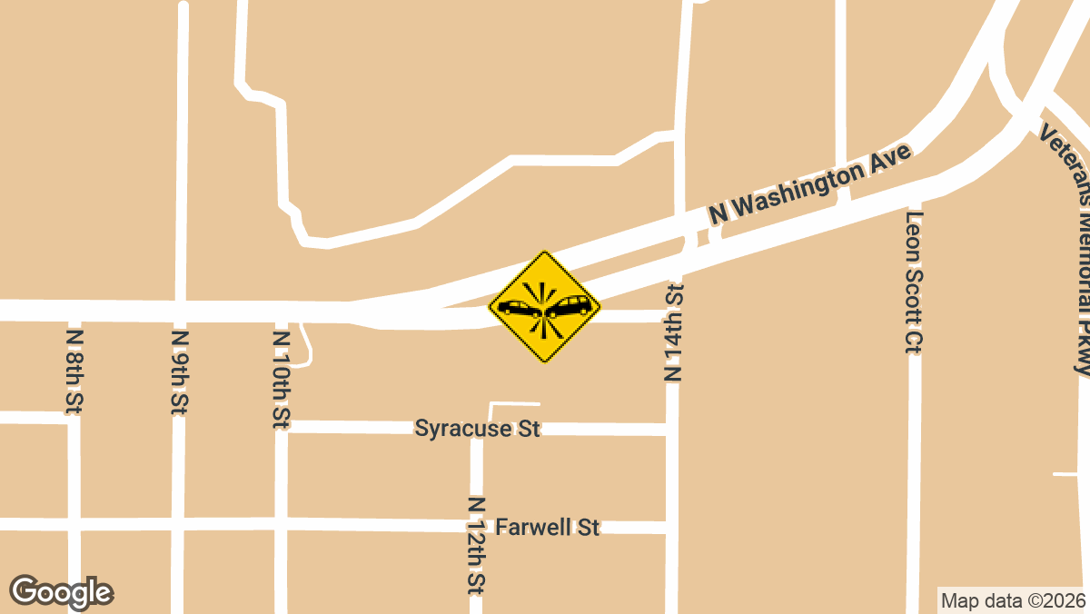 An injury crash was reported Tuesday, September 1, at the intersection of N Washington Avenue and Welch Street in Saginaw.