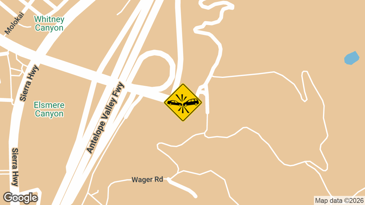 A four-vehicle crash left at least one person injured Monday, August 31, on southbound State Route 14 near Newhall Avenue in Santa Clarita.