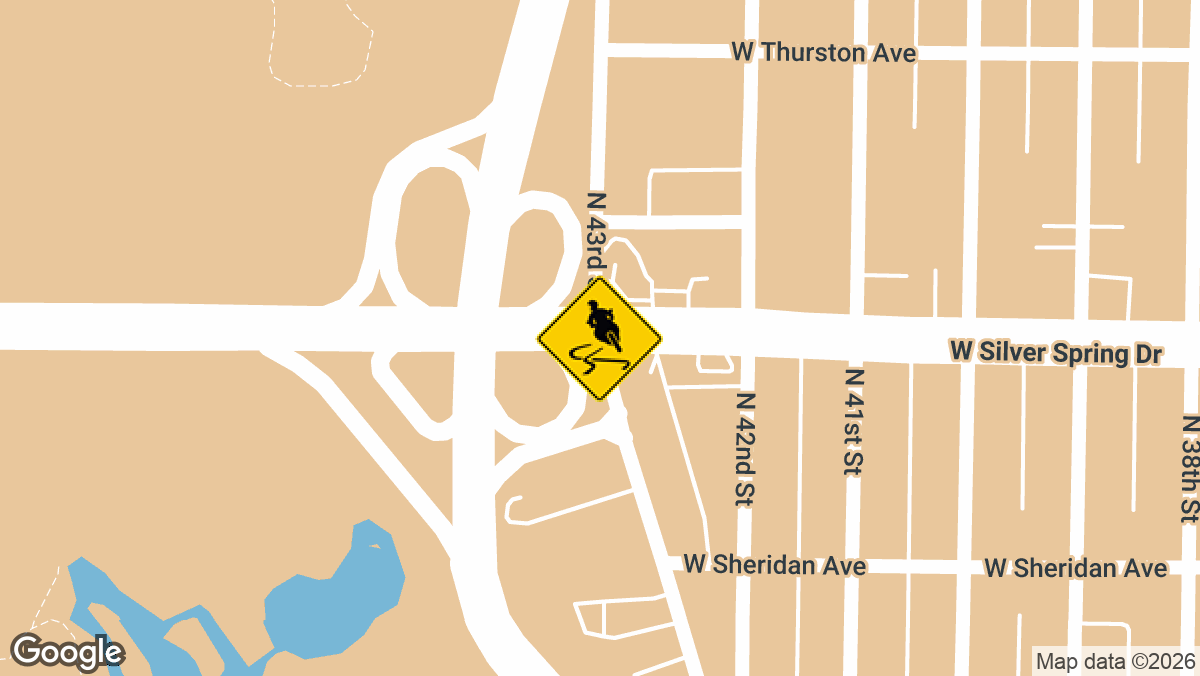 North 43rd Street and West Silver Spring Drive