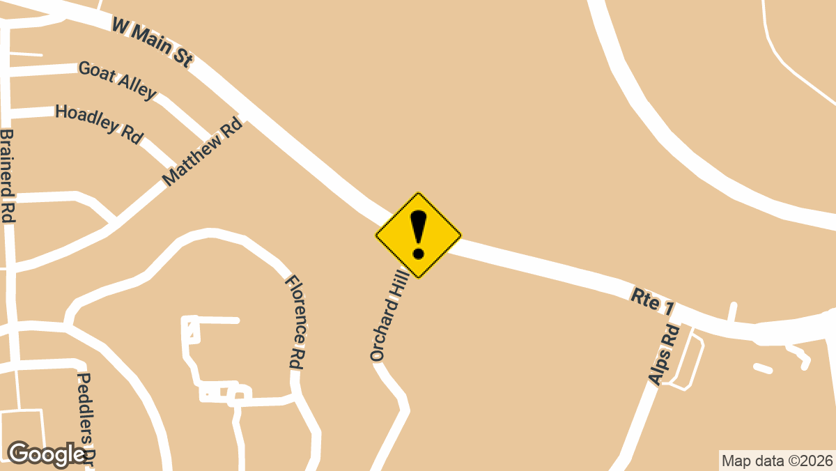 Route 1 near Orchard Hill Road