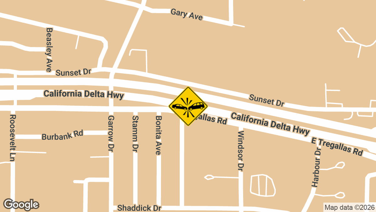 A crash involving two vehicles and injuries was reported Tuesday, September 1 on the eastbound State Route 4 off-ramp at Hillcrest Avenue in Antioch.