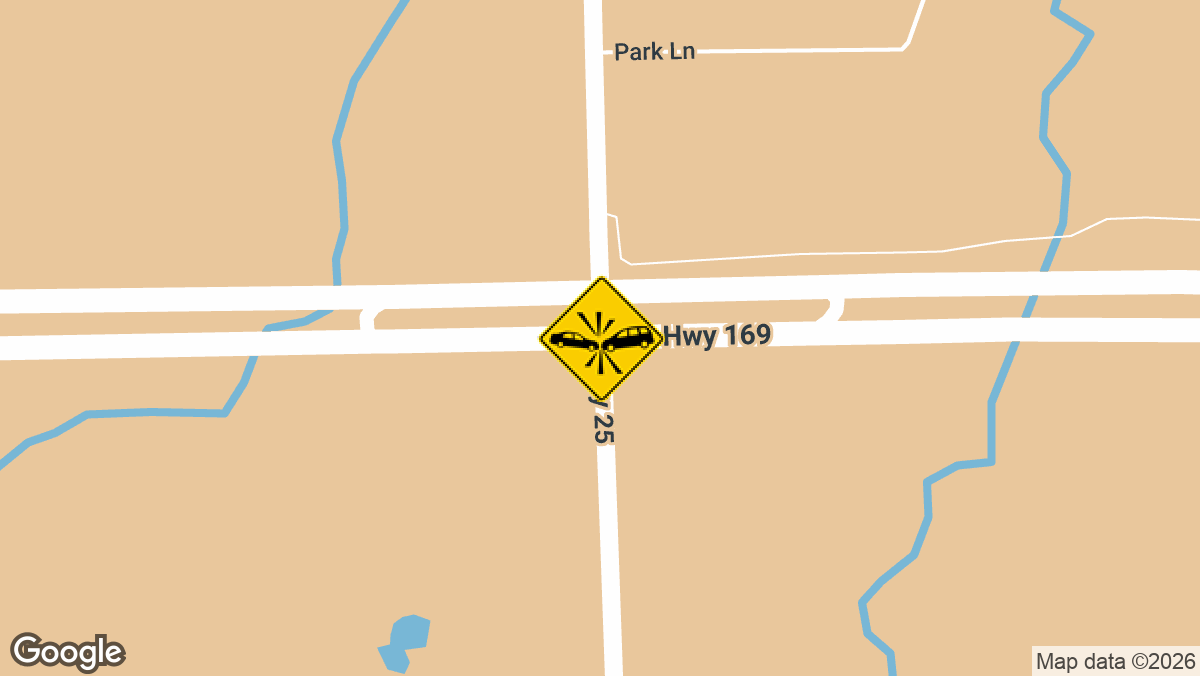 One person was injured after a two-vehicle crash on Thursday, September 3, on northbound Highway 169 at County Road 25 in Great Scott Township, St. Louis County.