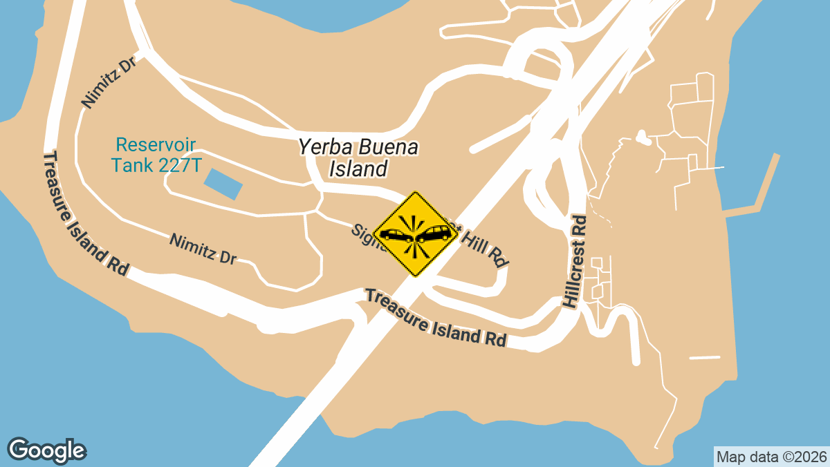 A hit-and-run crash involving injuries was reported Saturday, September 12, on eastbound Interstate 80 near the Yerba Buena Island on-ramp in San Francisco.